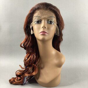 Perfect Hairline Charisma Long Wavy #DRFF Cajun Spice Synthetic Lace Wig